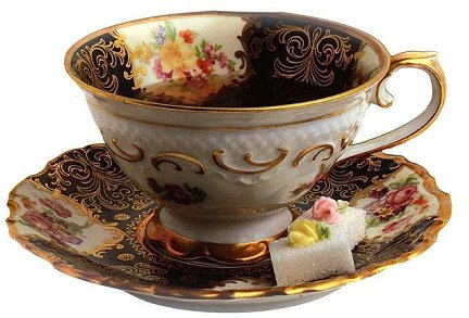 a fancy teacup and saucer