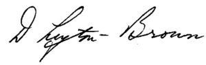 signature of David Leyton-Brown