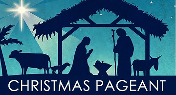 A silhouette of the nativity scene