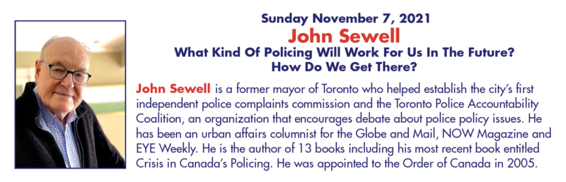 John Sewell, former Mayor of Toronto