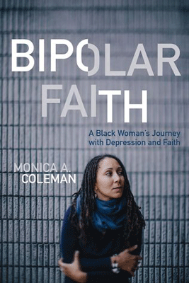 Bipolar faith book cover. Photo of the author against grey wall