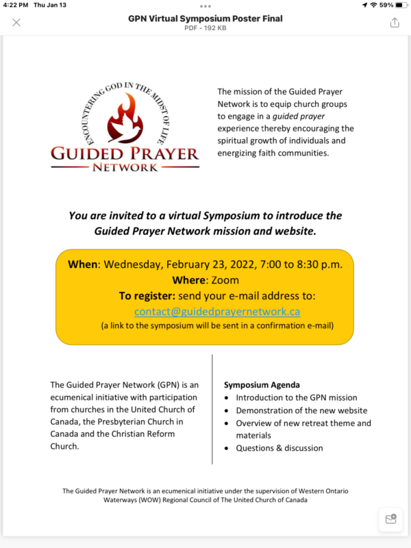 Guided Prayer Network Symposium