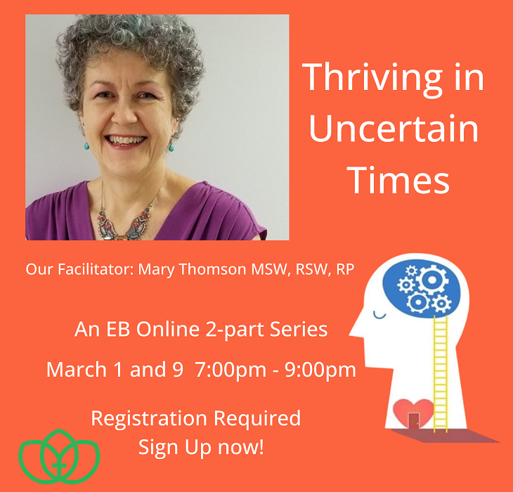 Mary Thomson, facilitator for "Thriving in Uncertain Times"