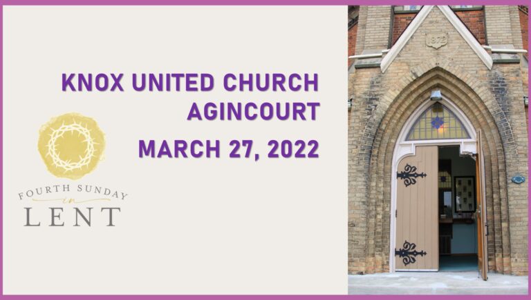 Knox United Church Worship – March 27, 2022