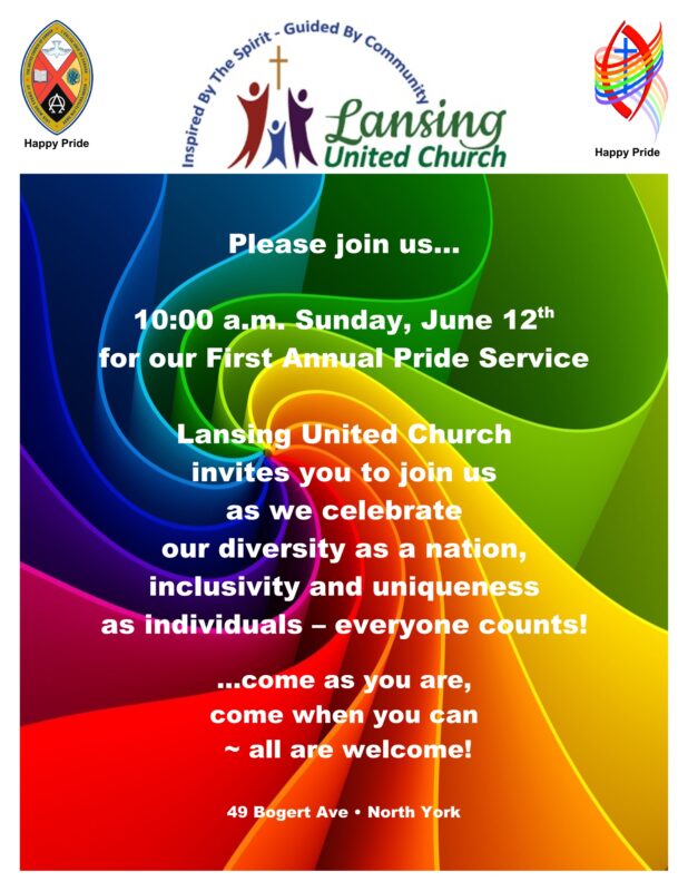 a multi-coloured swirl design for Lansing UC Pride Service