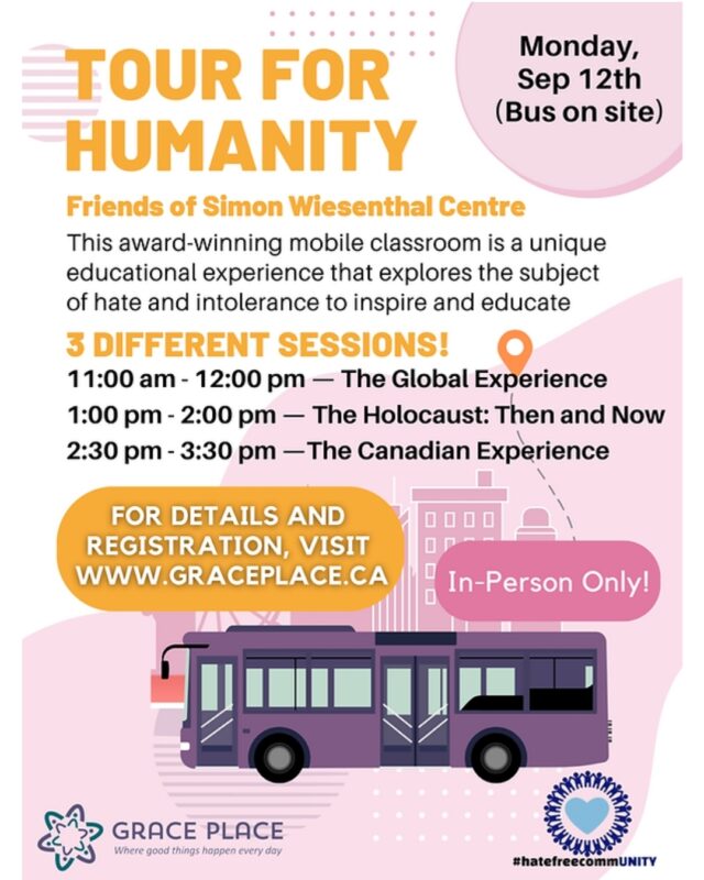 Tour for Humanity Bus Graphic and Info