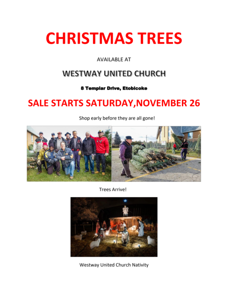 Westway United Church Christmas Tree Sales