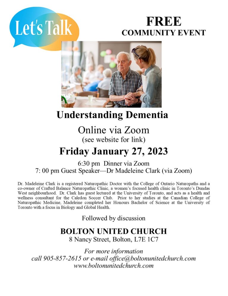 Let’s Talk … Understanding Dementia