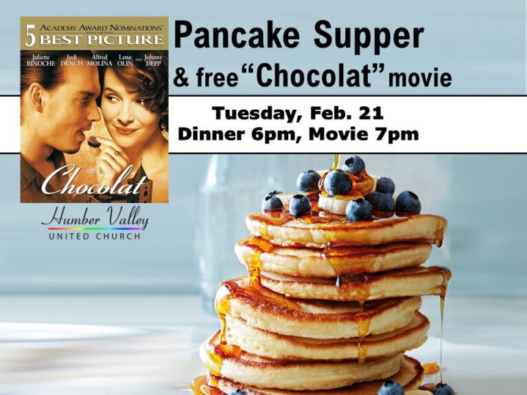 Pancake Supper & Free Movie “Chocolat”