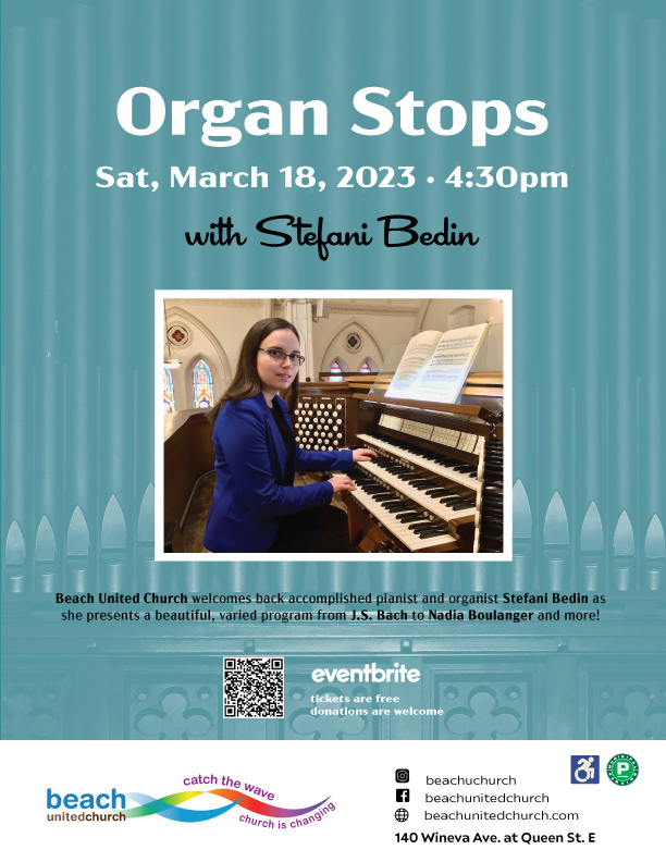 Organ Stops: Organ Recital with Stefani Bedin
