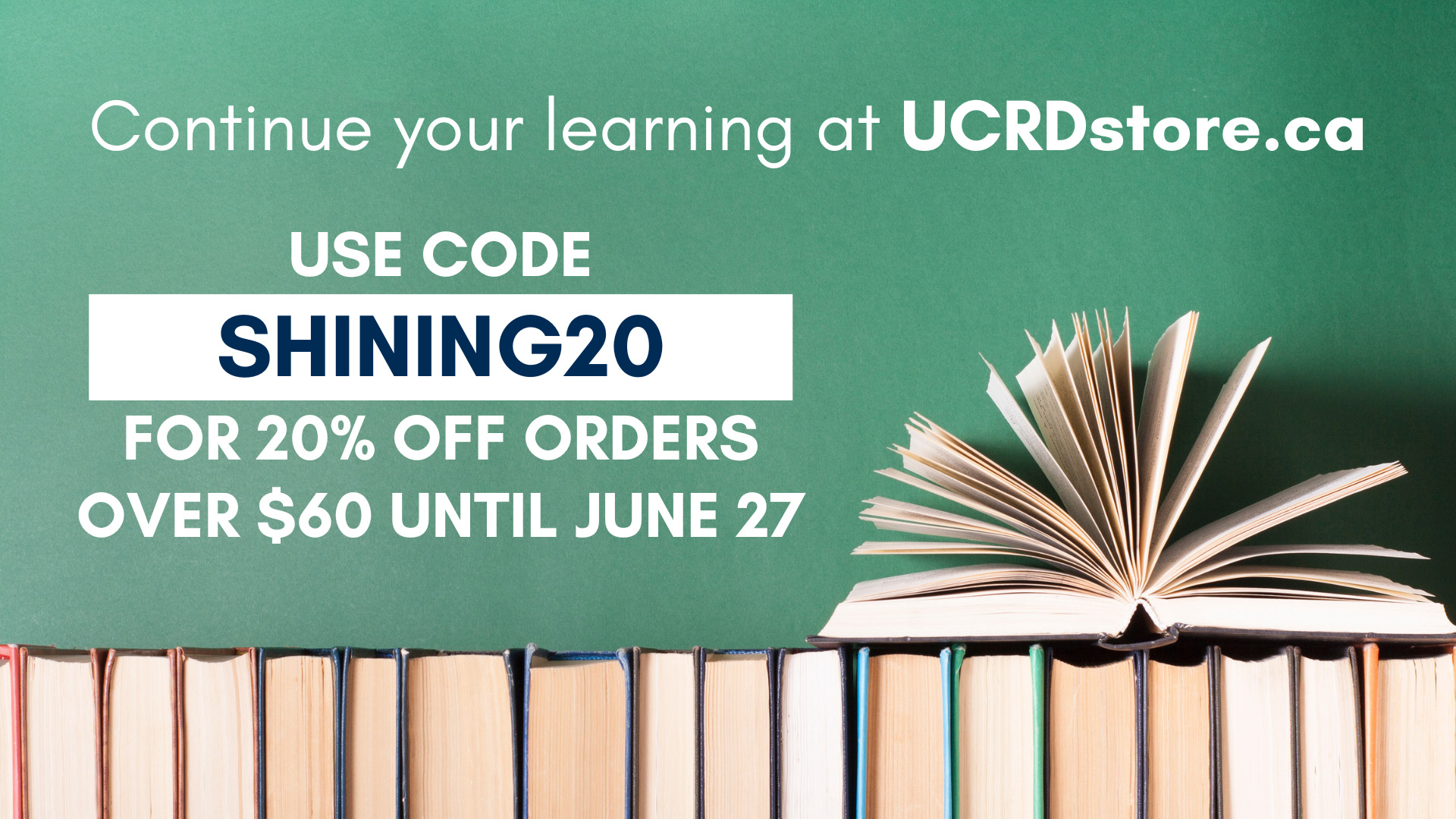ucrd discount code - use shining20 for 20 percent off