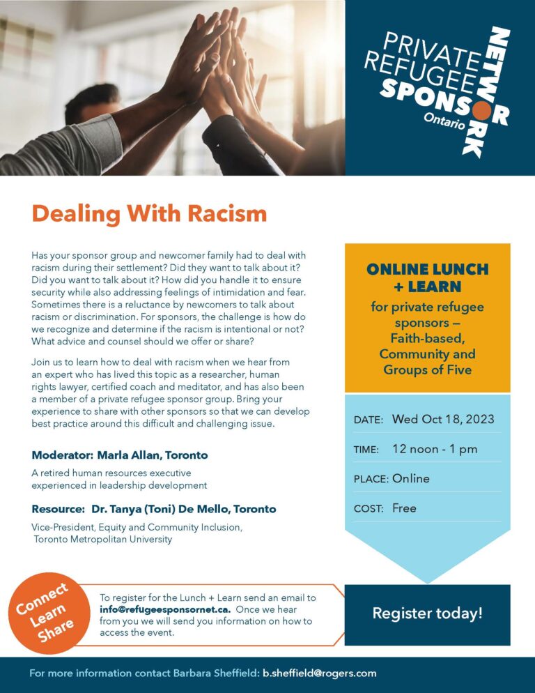 PRSN Lunch and Learn: Dealing with Racism