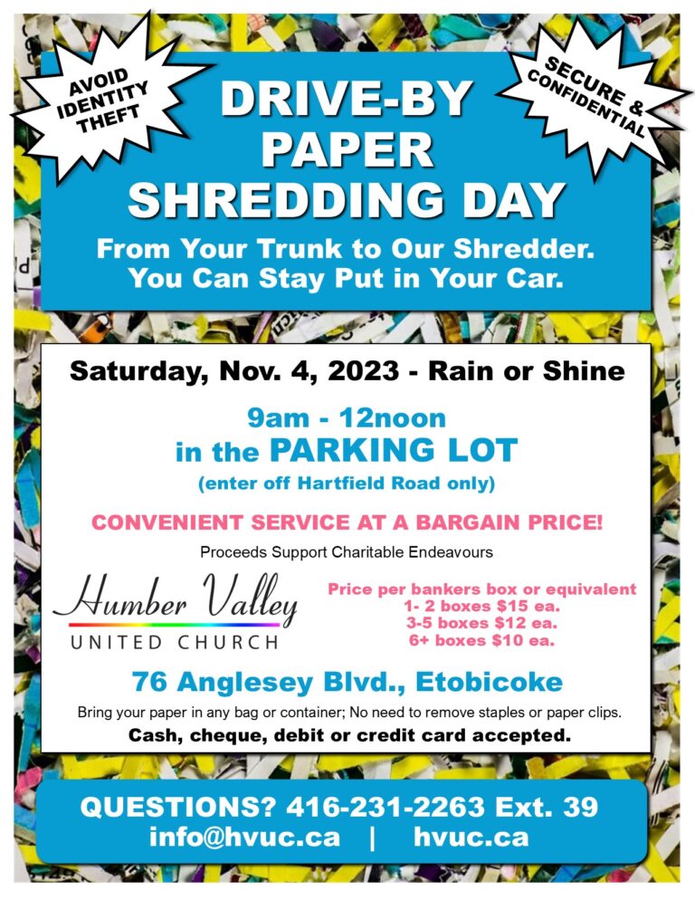Shred Your Important Documents – A Fundraiser