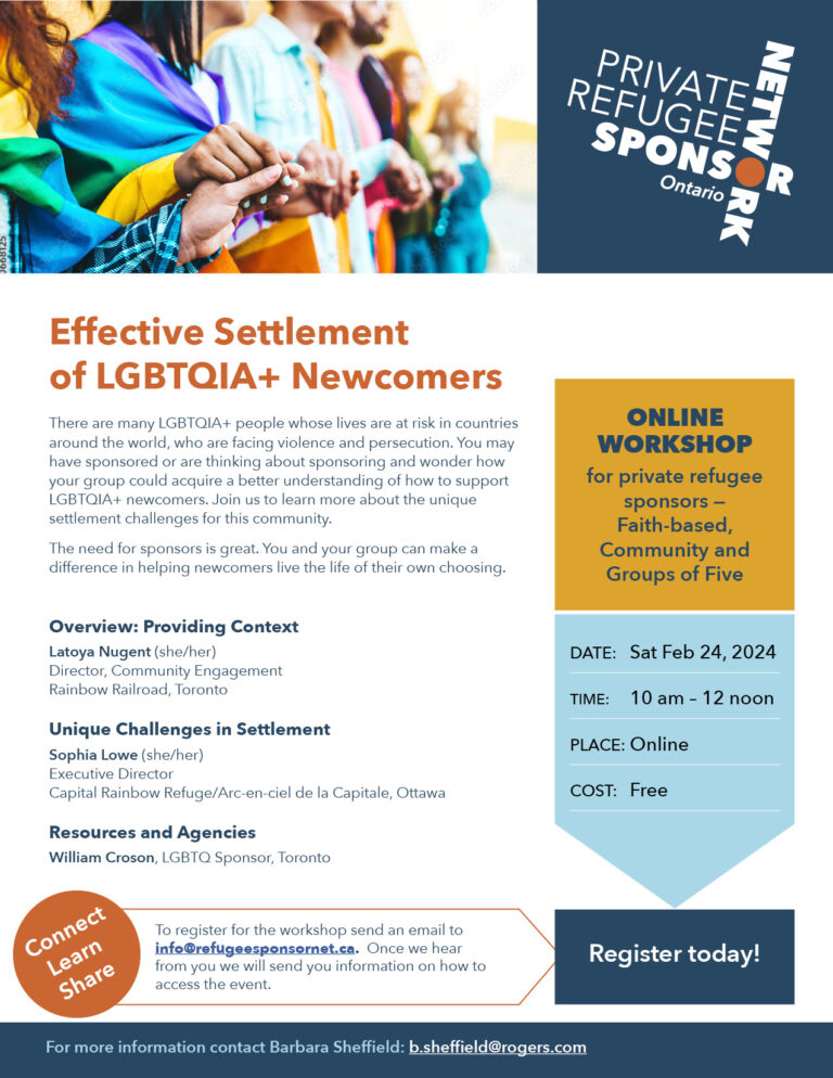 Effective Settlement of LGBTQIA+ Newcomers