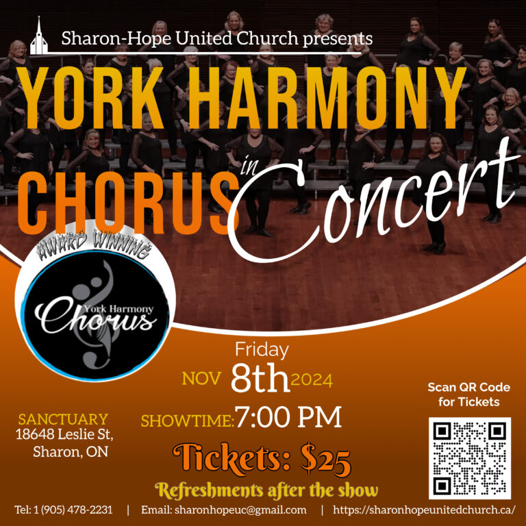 Sharon-Hope United Church presents the York Harmony Chorus in Concert