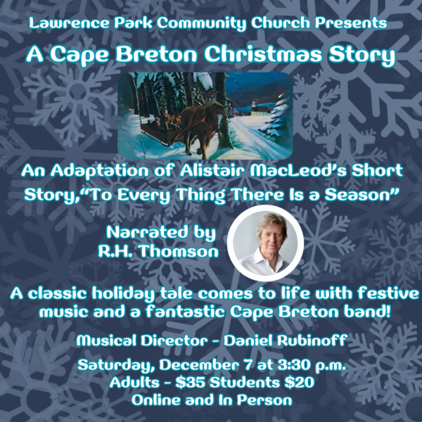 A Cape Breton Christmas Story. Narrated by Actor, R.H. Thomson