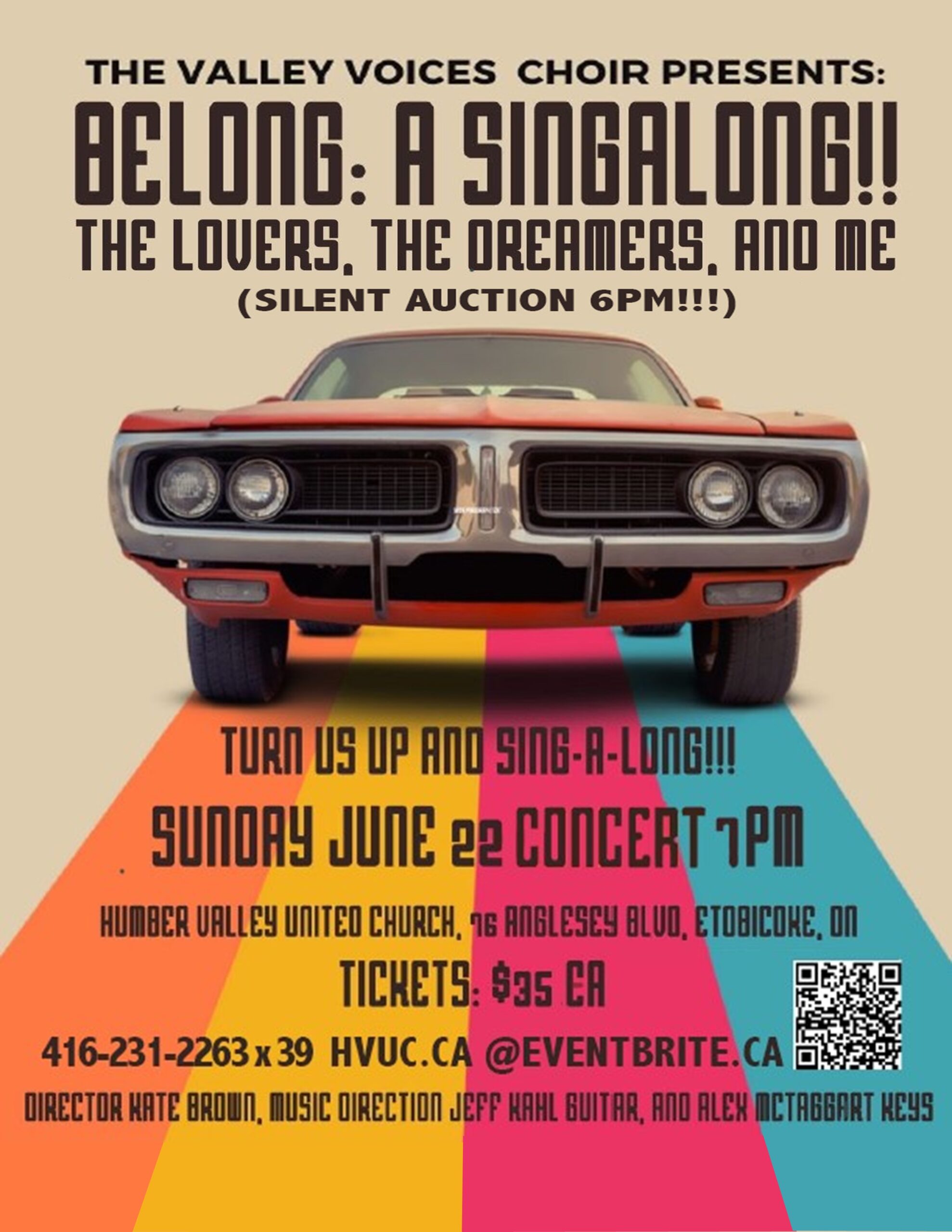2025 06 22 Valley Voices Concert Belong singalong QR poster