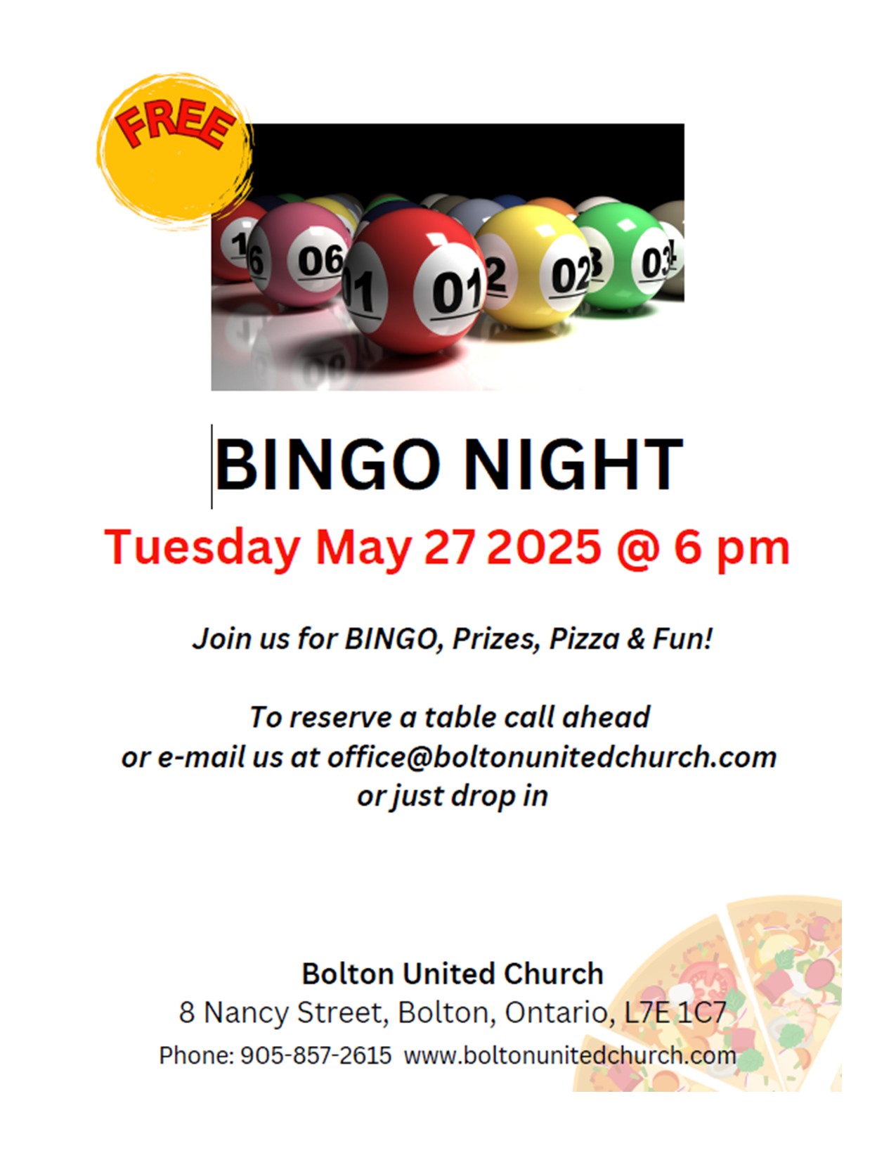 May 2025 Bingo flyer
