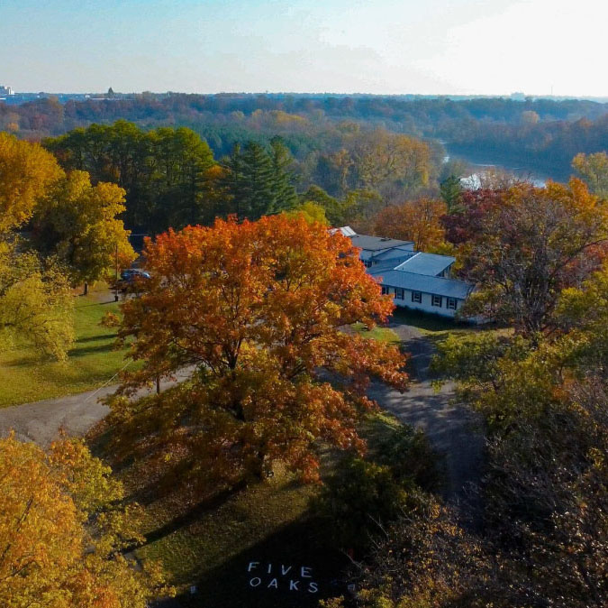 five oaks retreat centre square image Exterior of Fern Resort from lake
