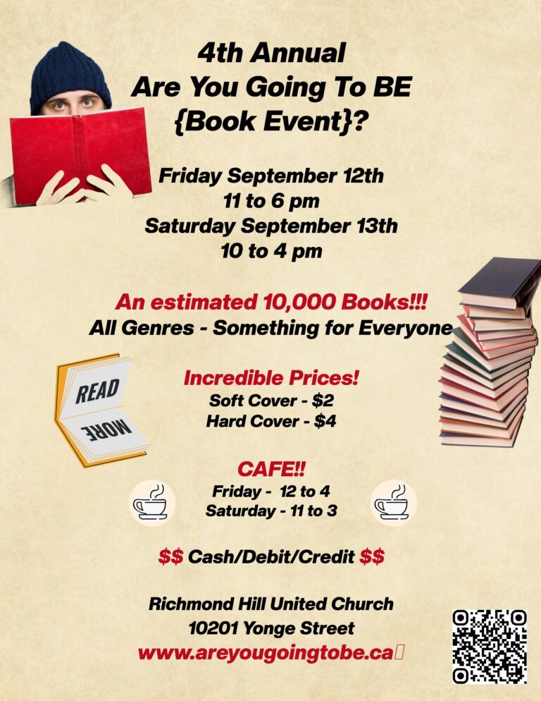 Richmond Hill United Church – 4th Annual Book Event