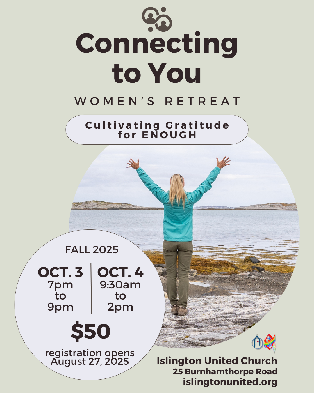 Connecting to Gratitude Retreat Fall Instagram Post