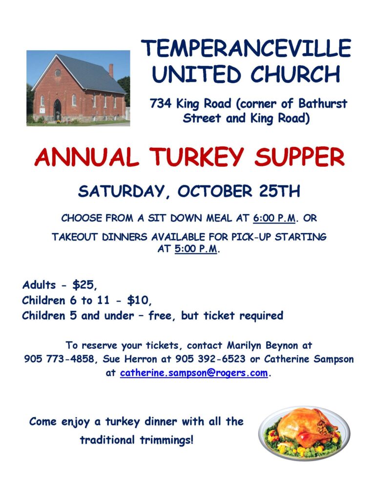 Temperanceville United Church Turkey Supper