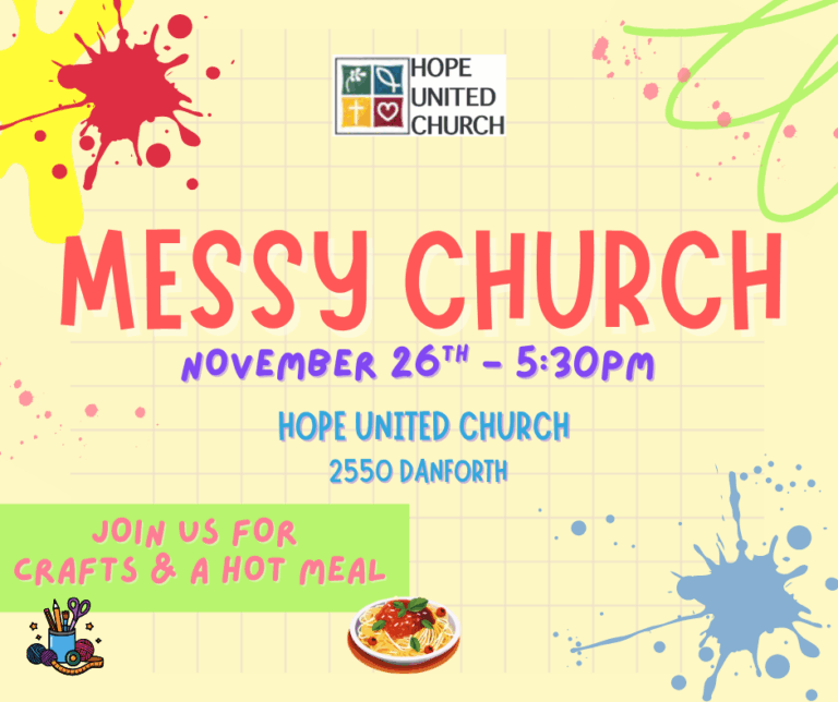 Messy Church At Hope On The Danforth.