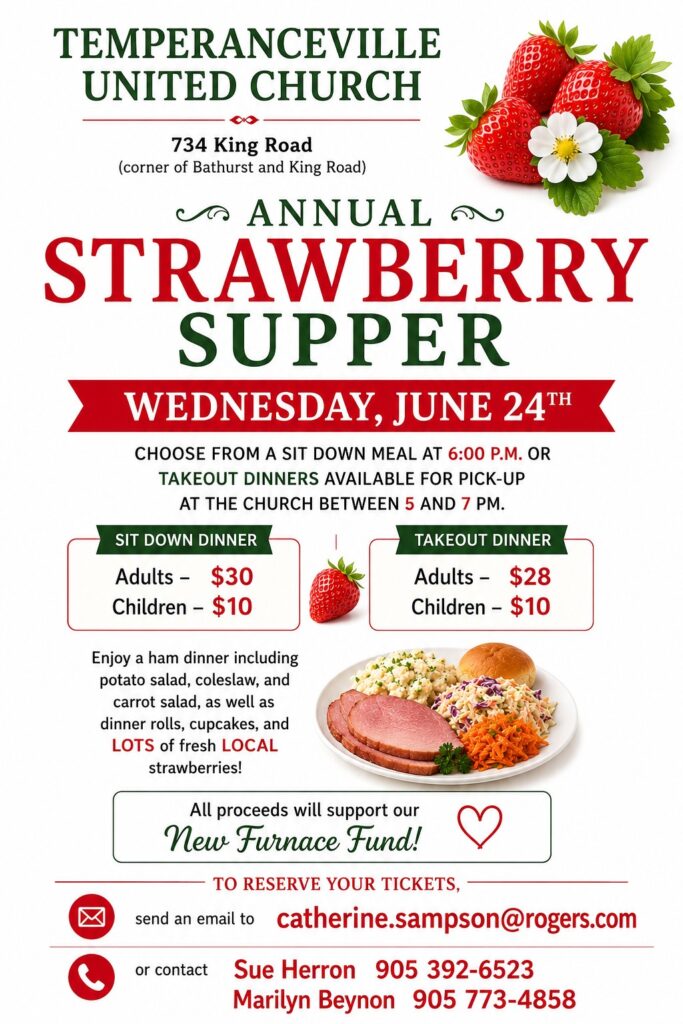 Temperanceville United Church Strawberry Supper