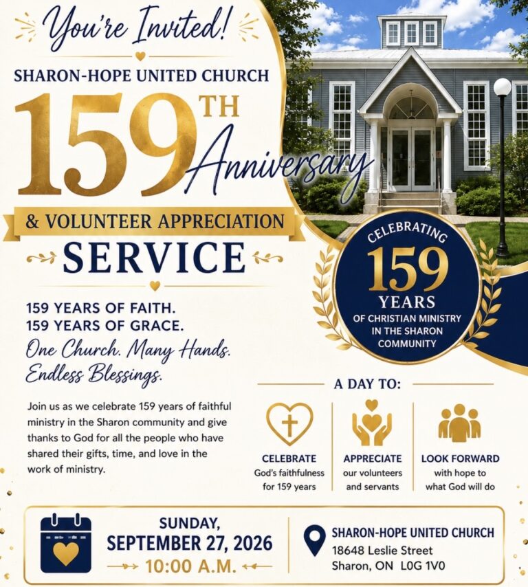 159th Anniversary and Volunteer Appreciation